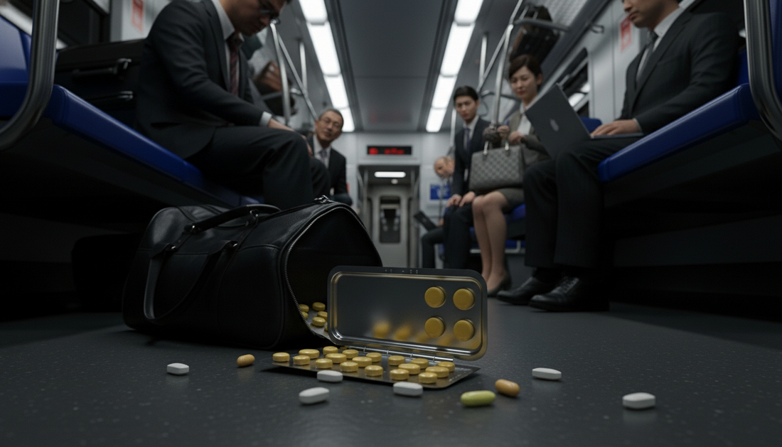 ピルケースから薬が散乱