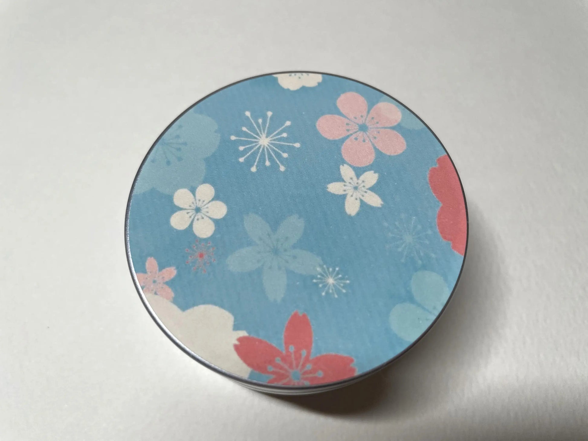 [カスタム]和柄シールアルミ丸缶６缶セット　直径62mm×高さ27㎜ - 収納グッズ