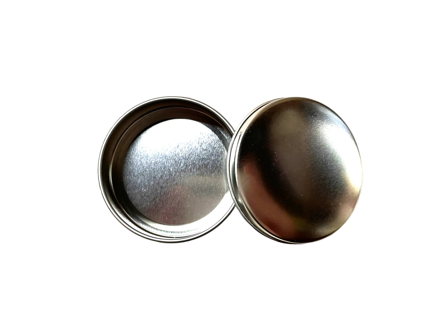 [高級アウトレット品]プッシュオン式 ブリキ丸缶6缶セット 直径62mm×高さ21㎜ - 収納グッズ